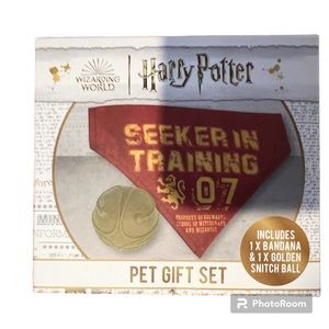 Harry Potter Seeker In Training Pet Set 1 Bandana 1 Golden Snitch Ball